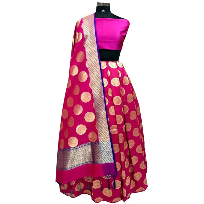 Pure Banarasi Silk Fabric  for Lehanga