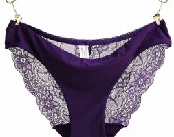 Fancy Lace Ladies Underwear-Purple