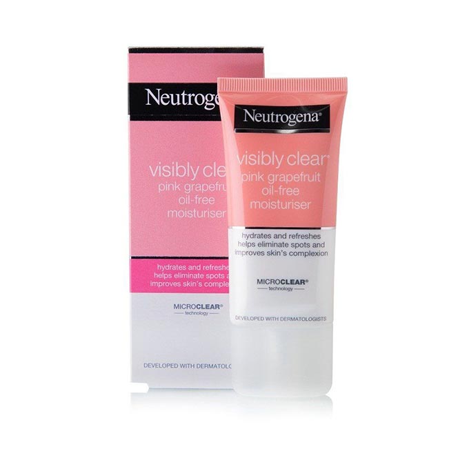 3x Neutrogena Visibly Clear Pink Grapefruit Oil-Free Moisturiser- 50ml