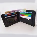 100% Pure leather wallet-Black