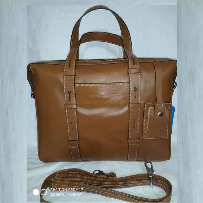 Pure Leather Smart Official Bag With Laptop Option