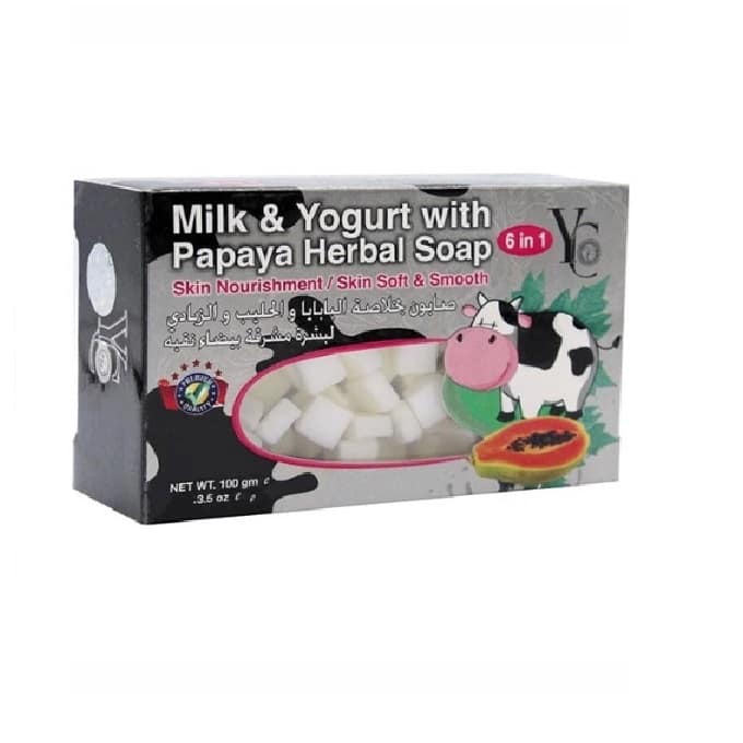 YC Milk & Yogurt With Papaya Herbal Soap 6 in 1  (100 g)