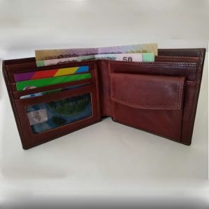 100% Pure leather wallet-Chocolate Color