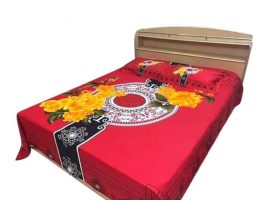Cotton Bed Sheet with Matching 2 Pillow Covers