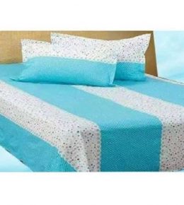 Double size cotton bed sheet with cover