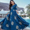 Unstitched Block Printed Cotton One Piece For Women