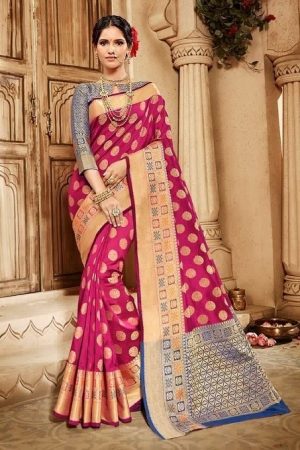 Crystal Handloom Weaving Silk Saree-shopnobar