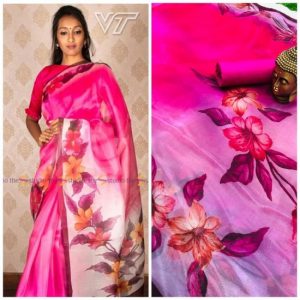 Gorgeous Indian Silk Sharee - Hot Pink