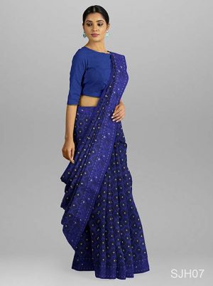 Night-blue-matching-saree