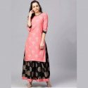 Unstitched Kameez with Stitched Skart