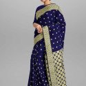 Top Silk Sharee-Blue