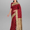 Top Silk Sharee-Red