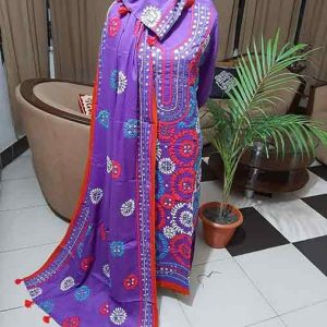 Fashionable Hand Stitched Three Piece