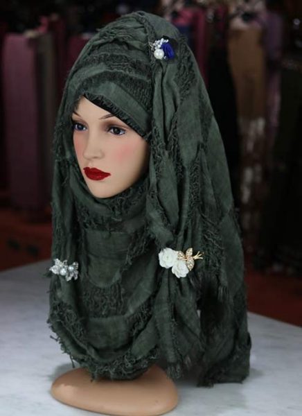 Fashionable Hijab – C009(Green) – Elb