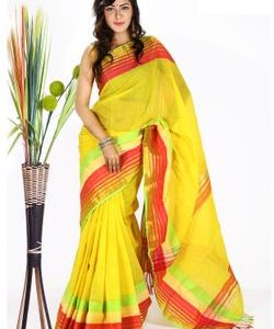 Tangail Tant Cotton Saree With Running Blouse Piece