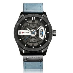 Curren 8301- Men's Luxury Sports Watch Leather Band Casual Date Quartz Wrist Watch Men