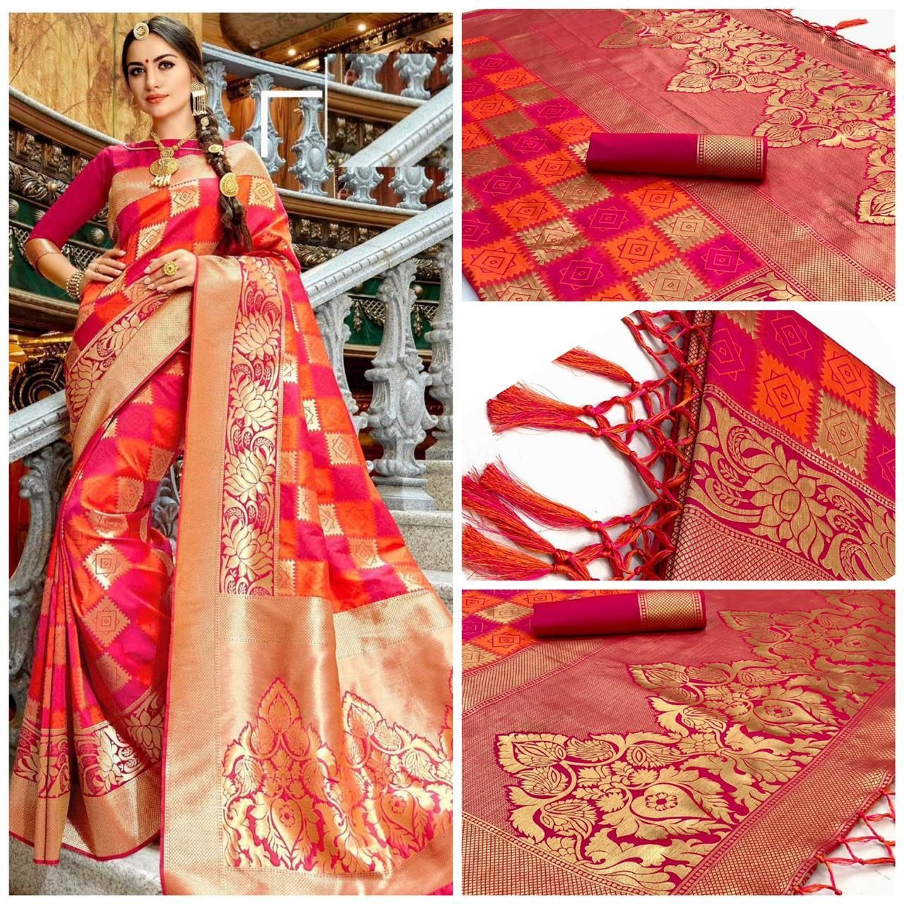 bridal Banarasi Silk Saree-bd online shop-shopno bar