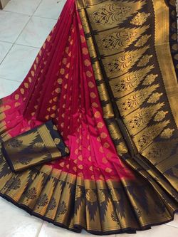 Banarasi Silk Saree – Ruby 1 Nevyblue Pink