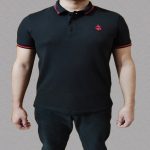 Mens short sleeve polo shirt black