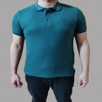 Mens short sleeve polo shirt Green