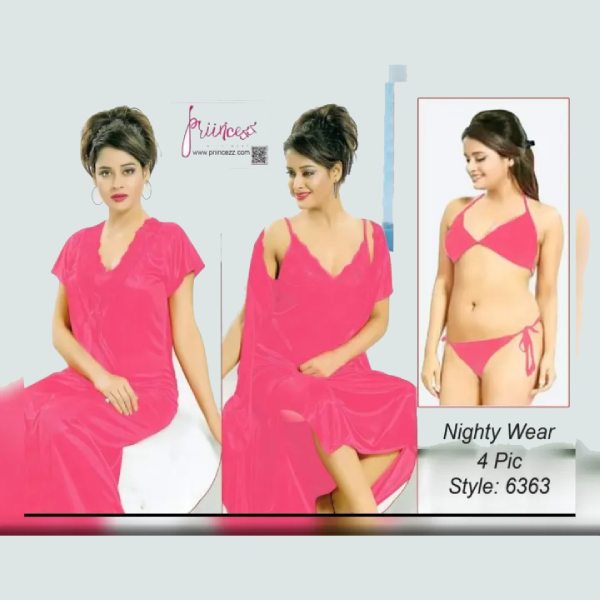 Princess 4 pieces Nightwear-shopnobari