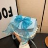 Women fashion cross body Shoulder bag RSK-387 Sky Blue