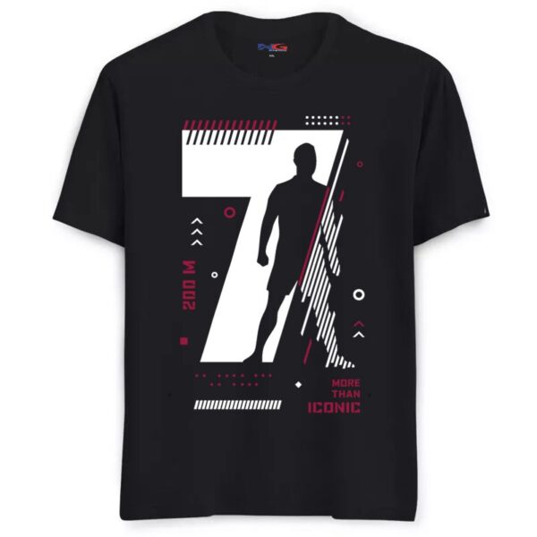 Half Sleeves Cr7 Red Cotton T-Shirt For Men