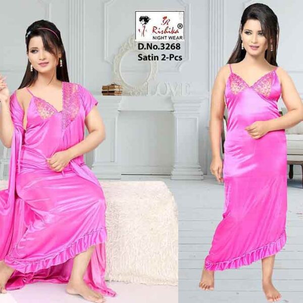 Satin 2 pc Nighty D.No 3268