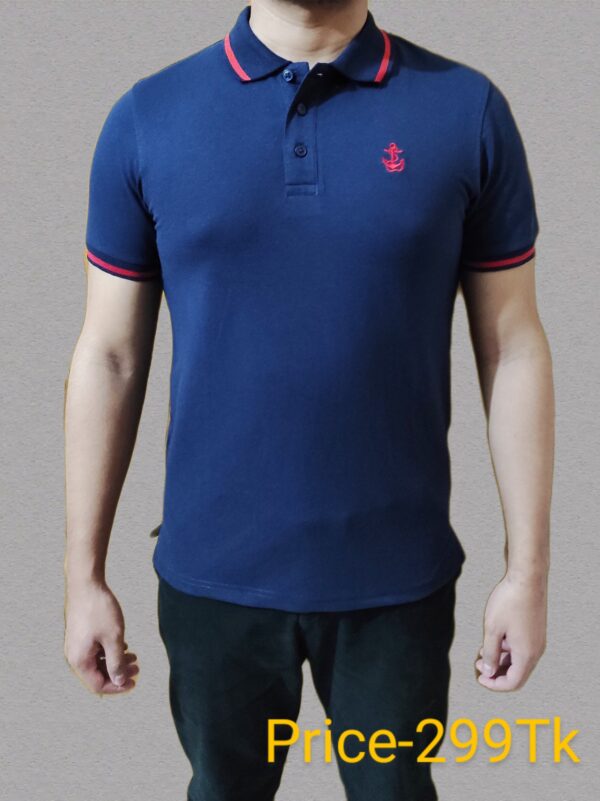 Mens short sleeve polo shirt Navy