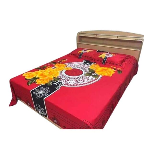 Cotton Bed Sheet with Matching 2 Pillow Covers