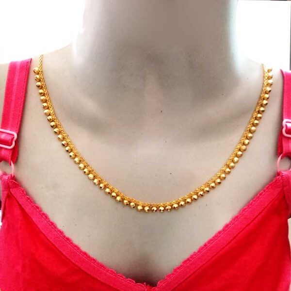 গোল্ড প্লেটেড নেকলেস চেইনযুক্ত