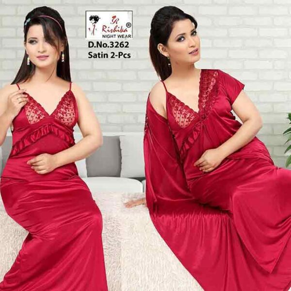 Satin 2 pc Night Wear D.No 3262